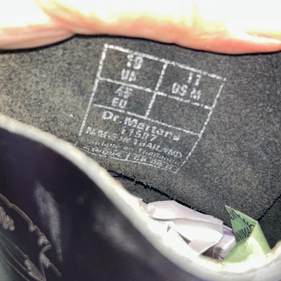 LIMITED 11587001 DR MARTENS BOOTS MODS LASER 10EYE SKULL US 11 STEEL TOE main image 4
